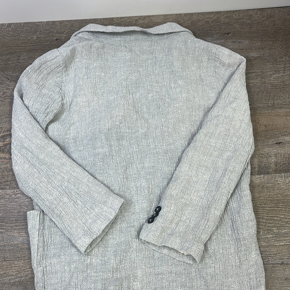 Zara Buttoned Linen Double Breasted Blazer Size Medium - Picture 5 of 13